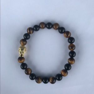 Tiger eyes Buddha head bracelet new